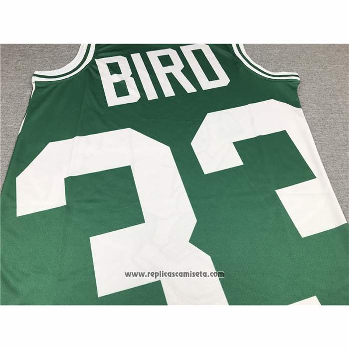 Camiseta Boston Celtics Larry Bird #33 Mitchell & Ness Big Face Verde